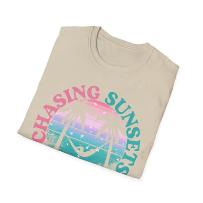 Chasing Sunsets, Finding Peace Unisex T-Shirt