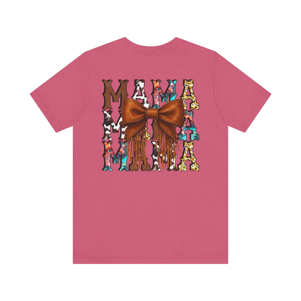 Western Mama Unisex Tee with Turquoise and Sunflower Design