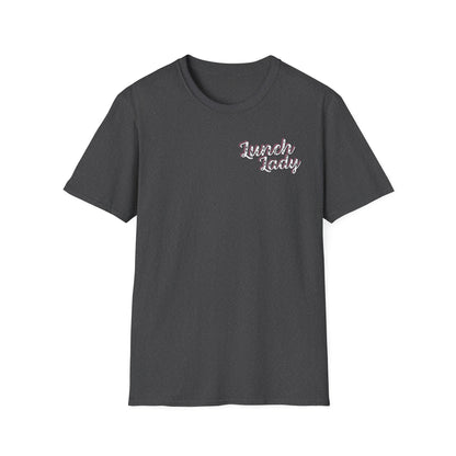 Lunch Lady Checkered Spades T-Shirt * Front and Back Design