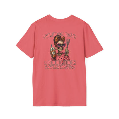 Lunch Lady Unisex T-Shirt - Running on Iced Coffee & School Lunch Schedules