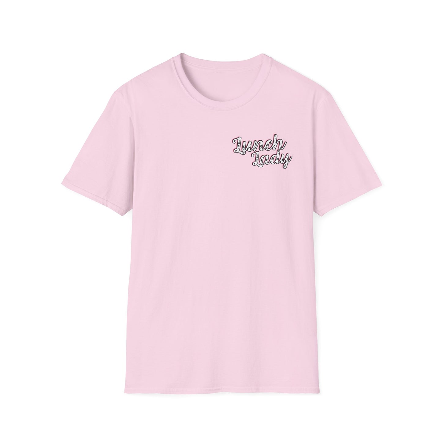 Lunch Lady Checkered Spades T-Shirt * Front and Back Design