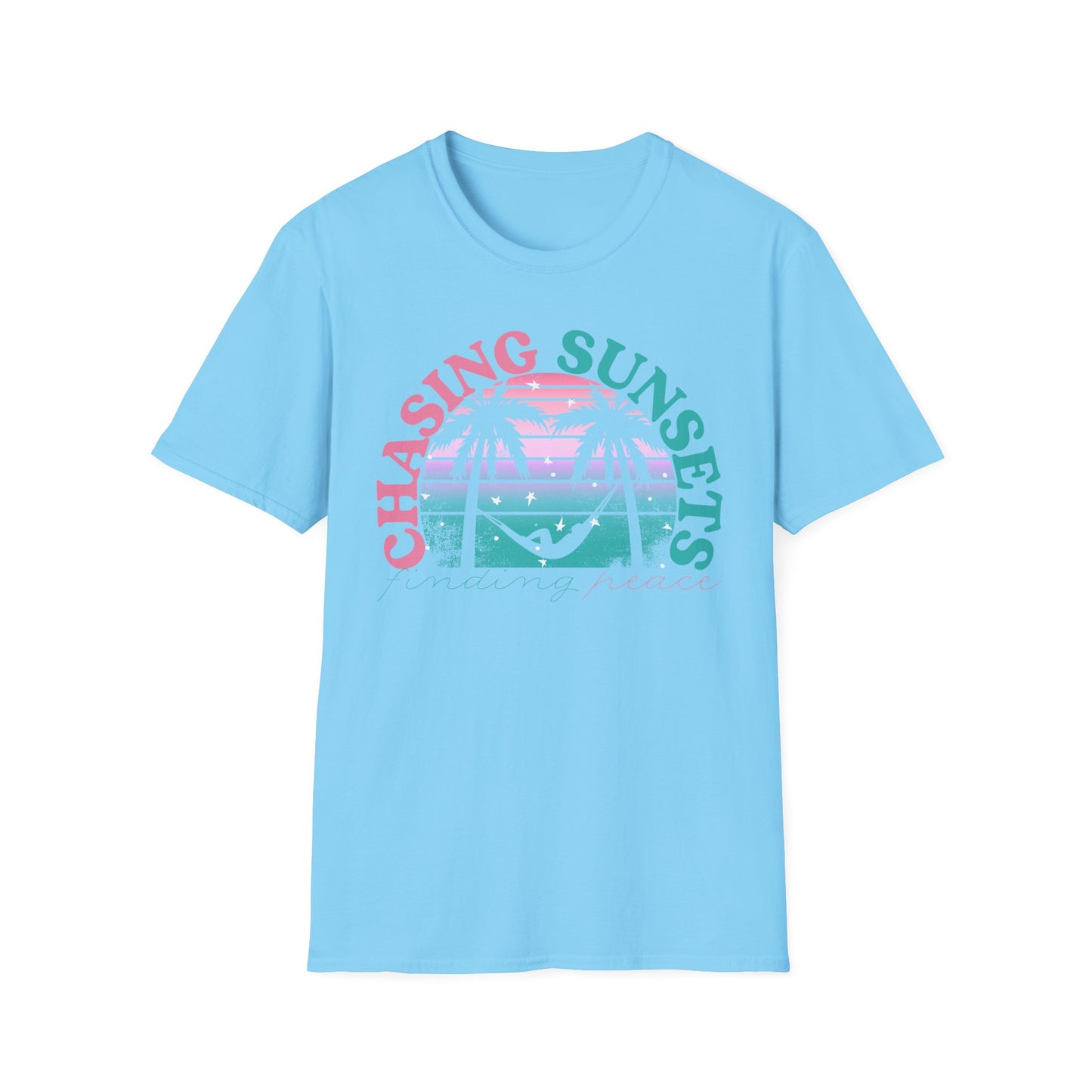 Chasing Sunsets, Finding Peace Unisex T-Shirt