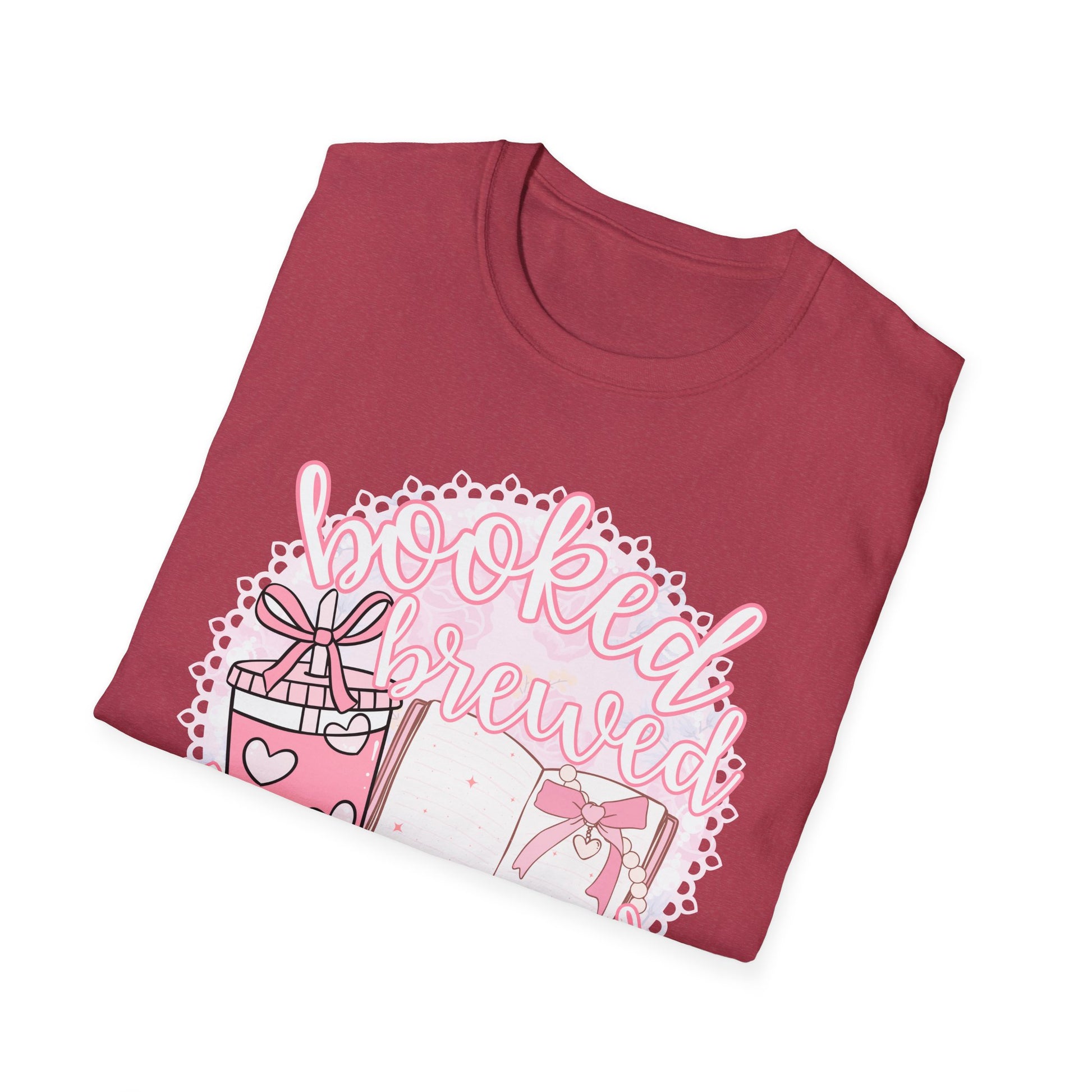 Booked Brewed Unisex T-Shirt for Book Lovers