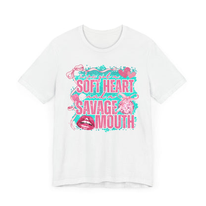 Savage Mouth Graphic Tee - Soft Hearted Apparel, Unisex T-Shirt, Trendy Casual Wear, Fun Gift for Friends, Statement Top