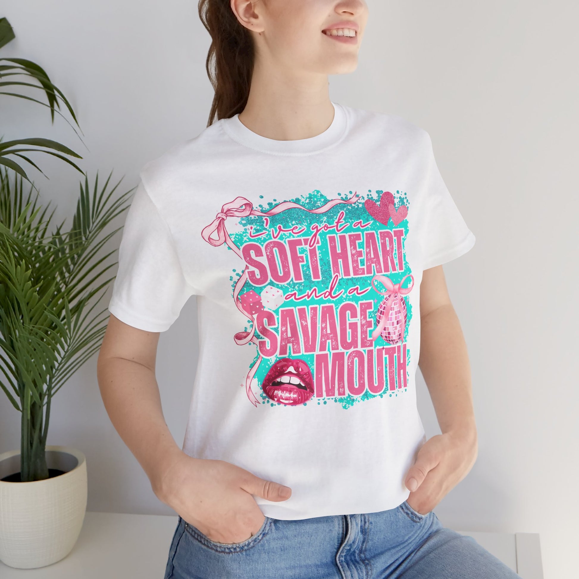 Savage Mouth Graphic Tee - Soft Hearted Apparel, Unisex T-Shirt, Trendy Casual Wear, Fun Gift for Friends, Statement Top