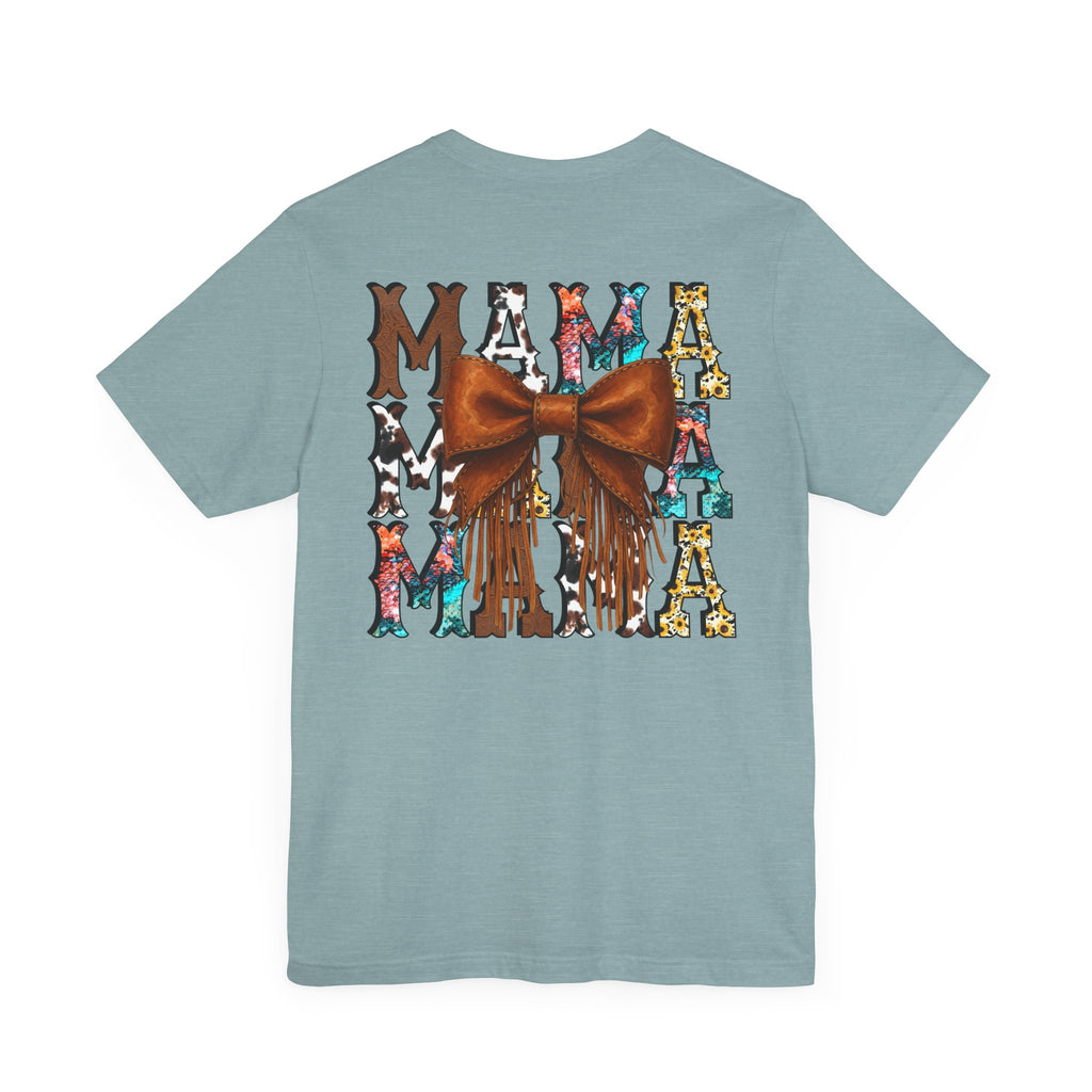 Western Mama Unisex Tee with Turquoise and Sunflower Design