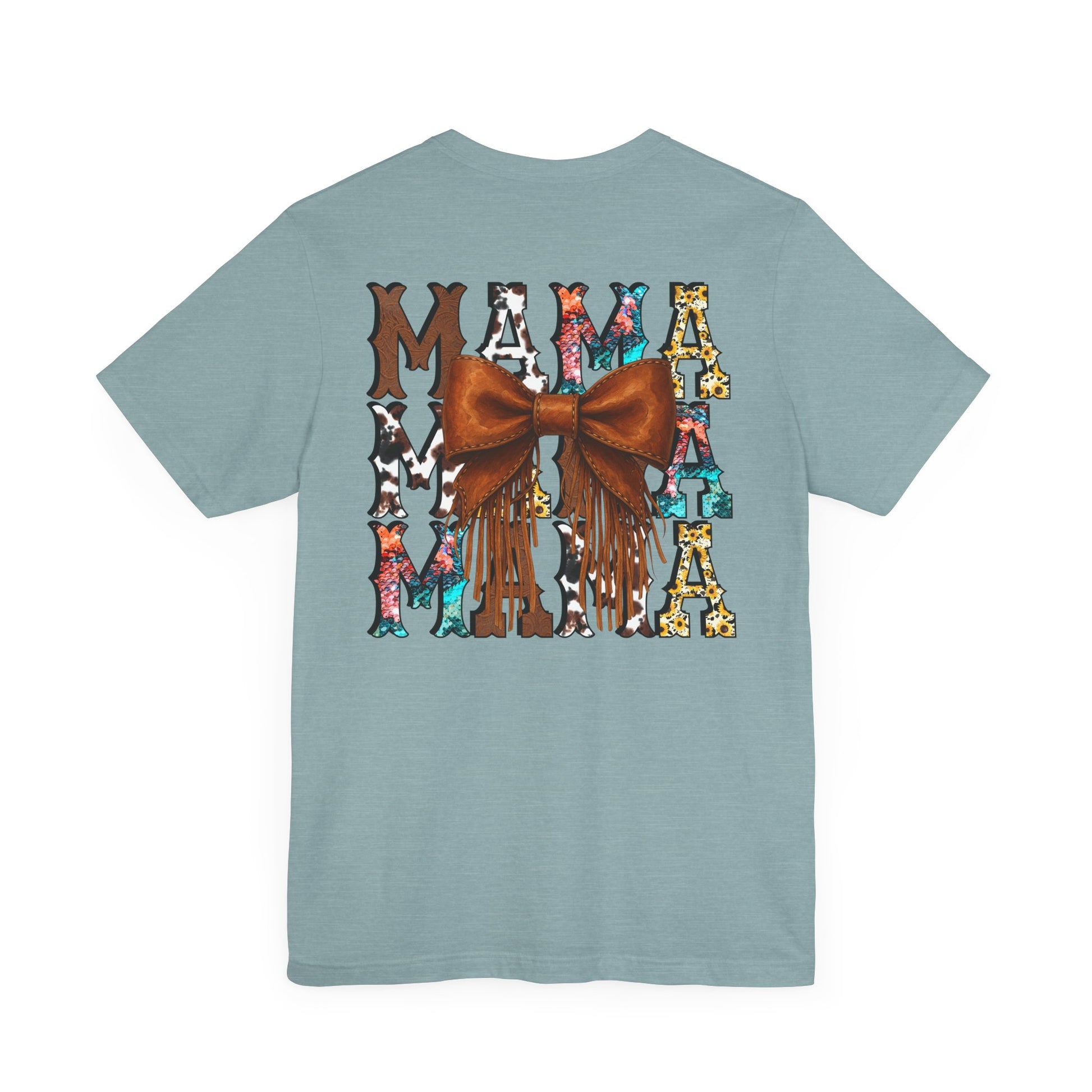 Western Mama Unisex Tee with Turquoise and Sunflower Design