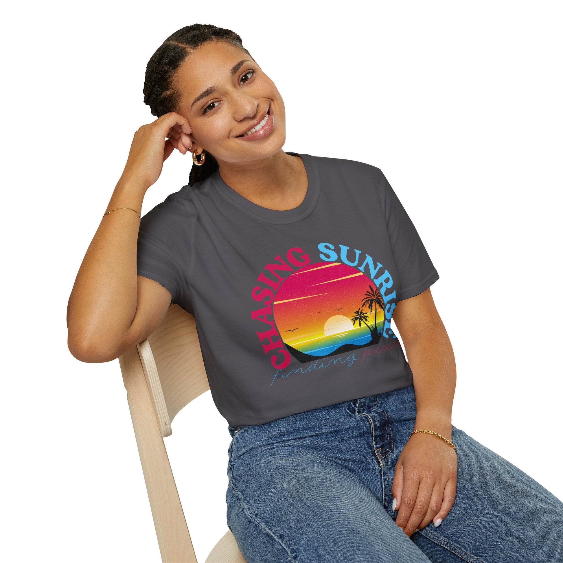 Chasing Sunrise, Finding Peace Unisex T-Shirt