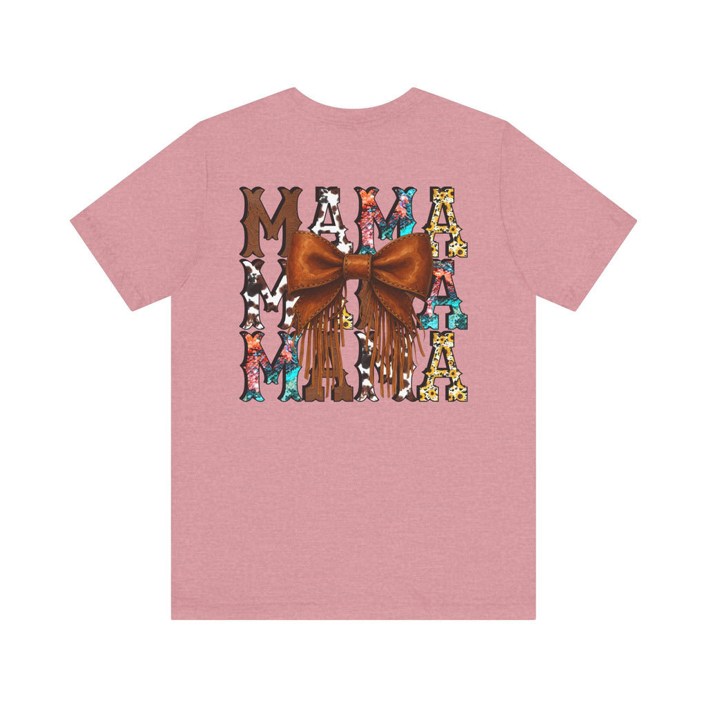 Western Mama Unisex Tee with Turquoise and Sunflower Design