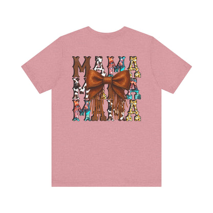 Western Mama Unisex Tee with Turquoise and Sunflower Design