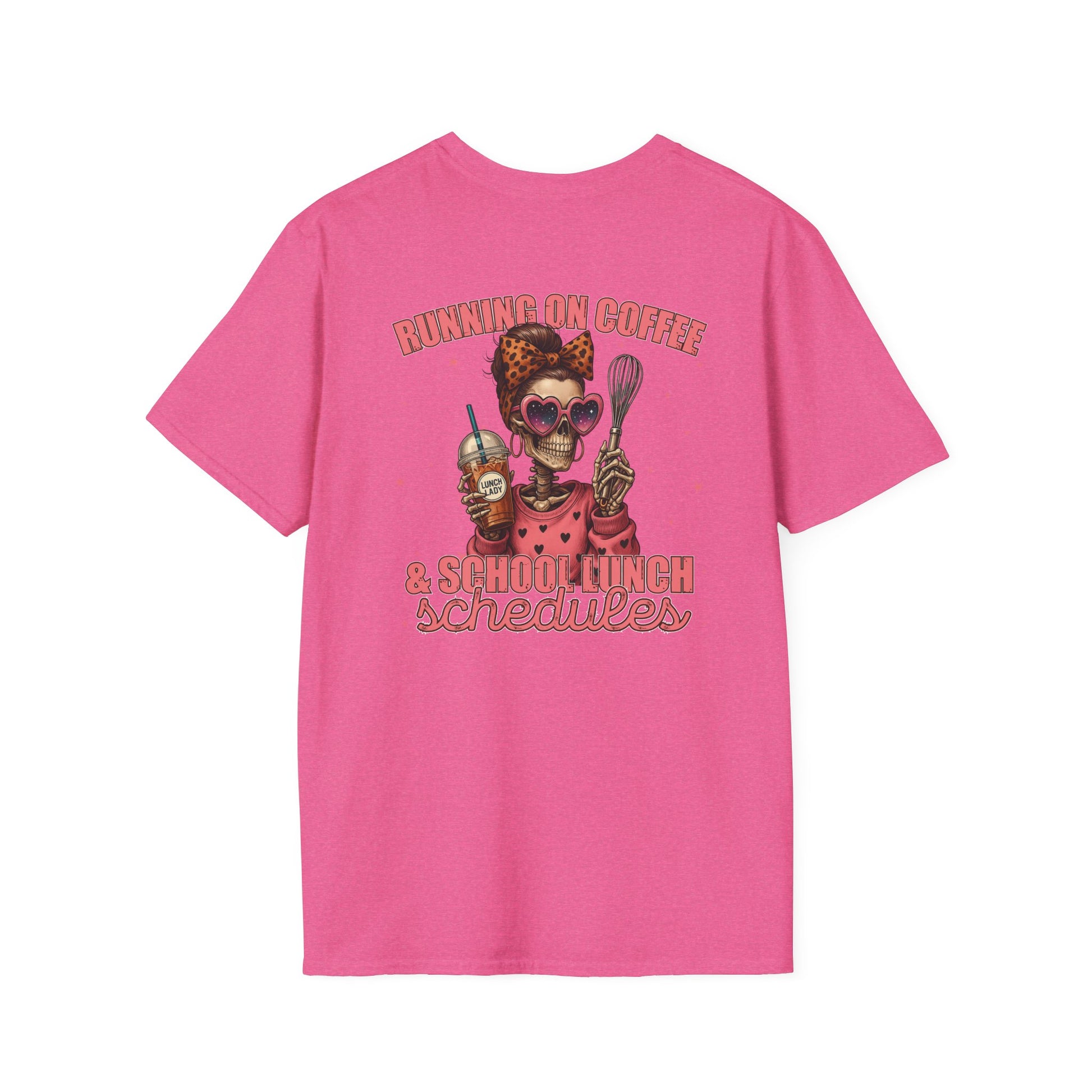 Lunch Lady Unisex T-Shirt - Running on Iced Coffee & School Lunch Schedules