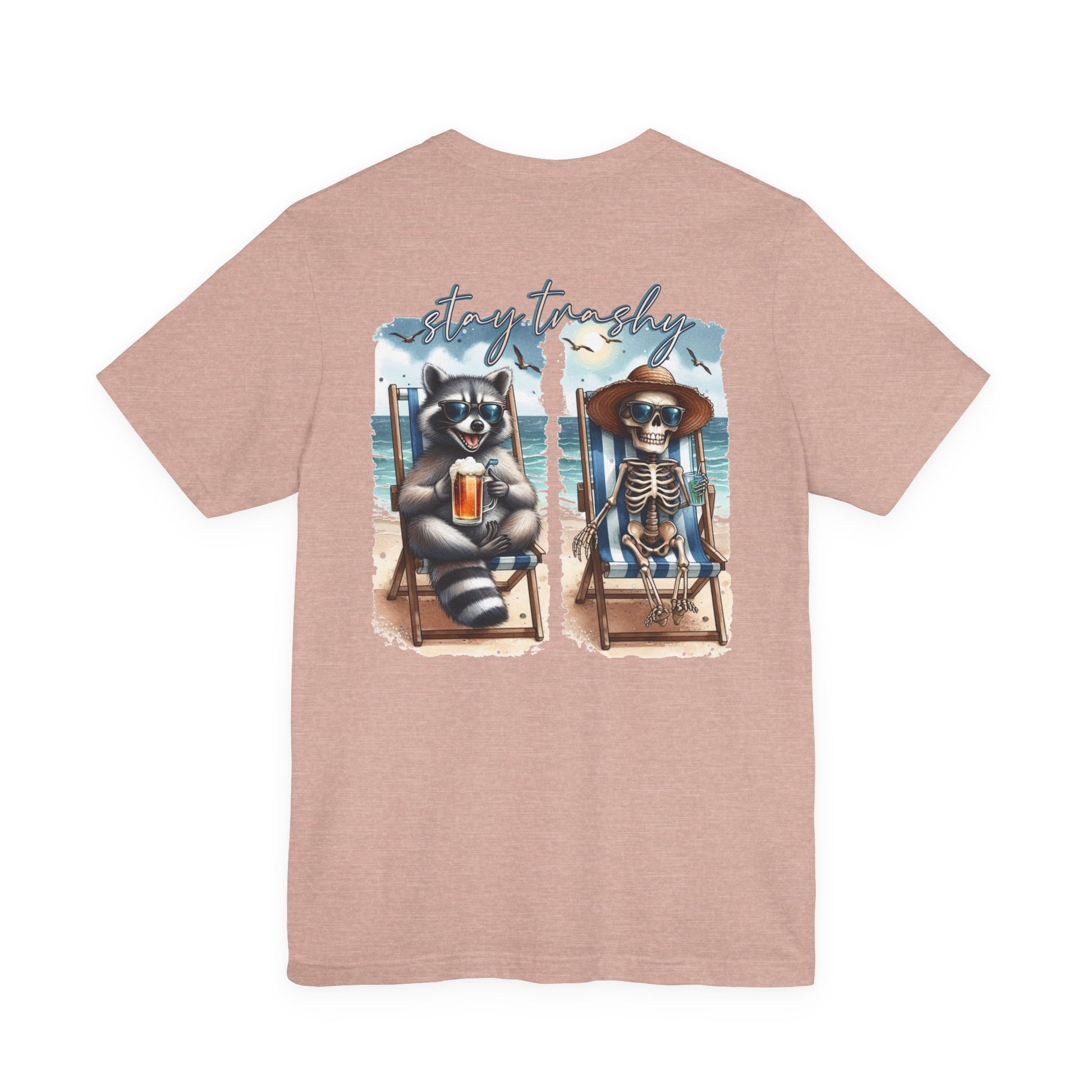 Stay Trashy Raccoon and Skeleton Beach