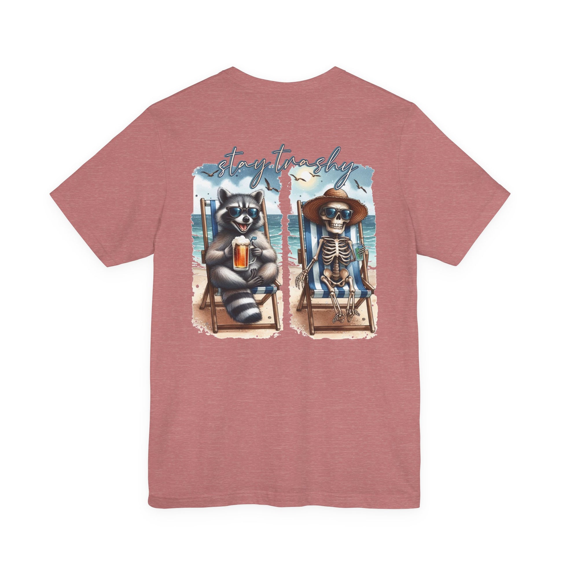 Stay Trashy Raccoon and Skeleton Beach