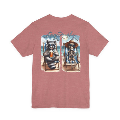 Stay Trashy Raccoon and Skeleton Beach