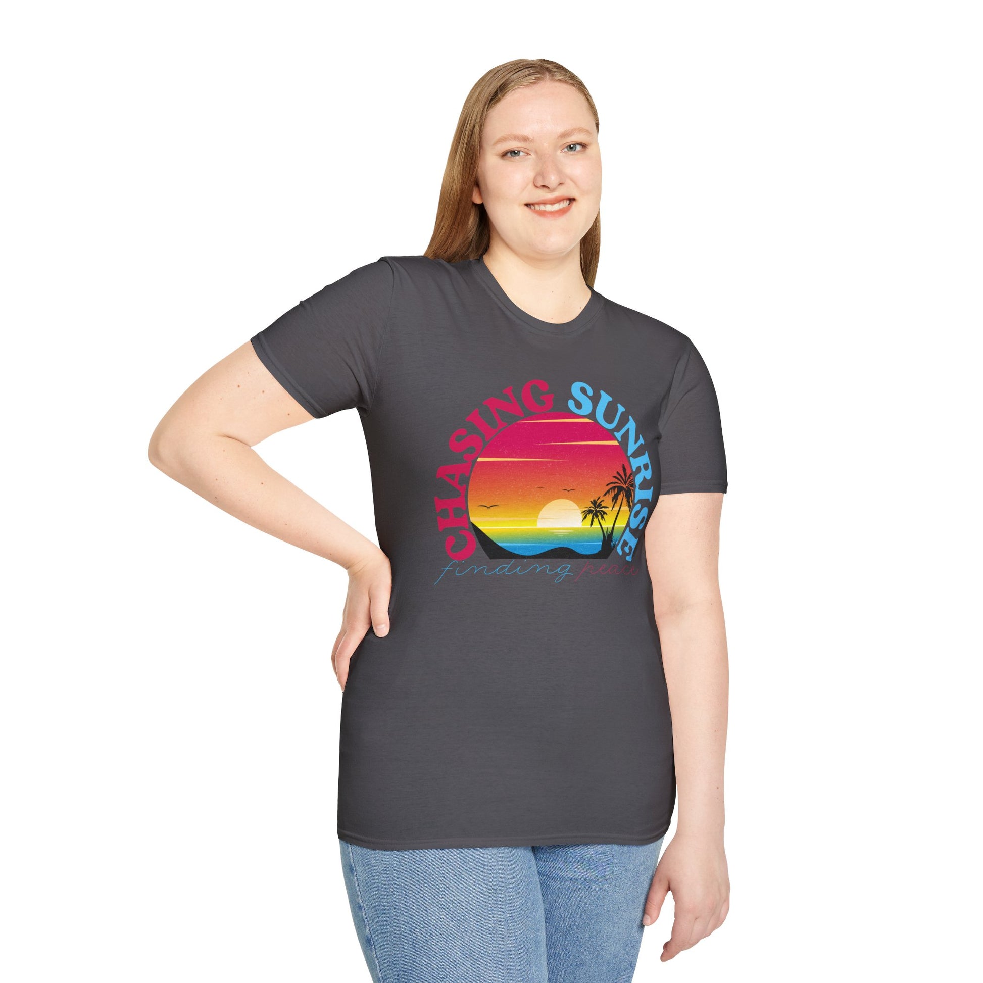 Chasing Sunrise, Finding Peace Unisex T-Shirt