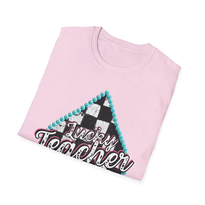 Teacher Checkered Spades T-Shirt