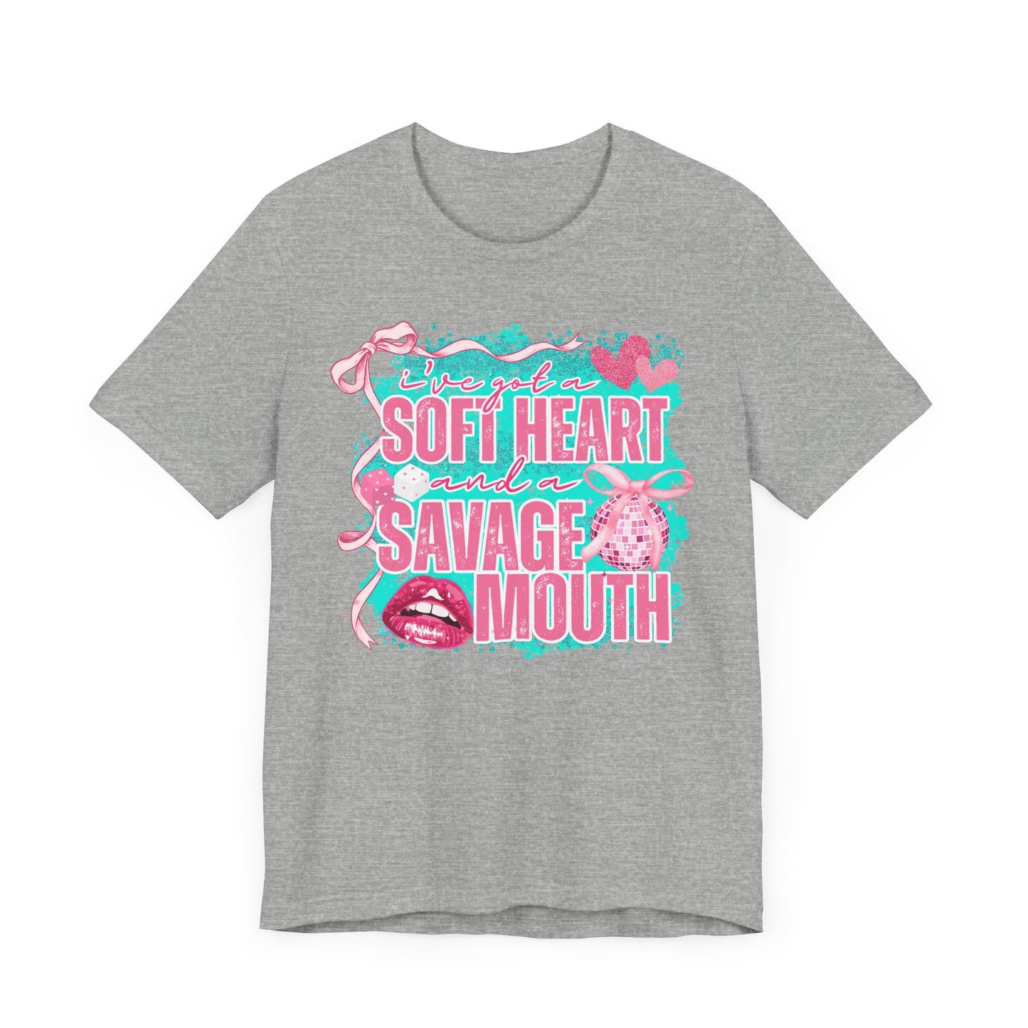 Savage Mouth Graphic Tee - Soft Hearted Apparel, Unisex T-Shirt, Trendy Casual Wear, Fun Gift for Friends, Statement Top