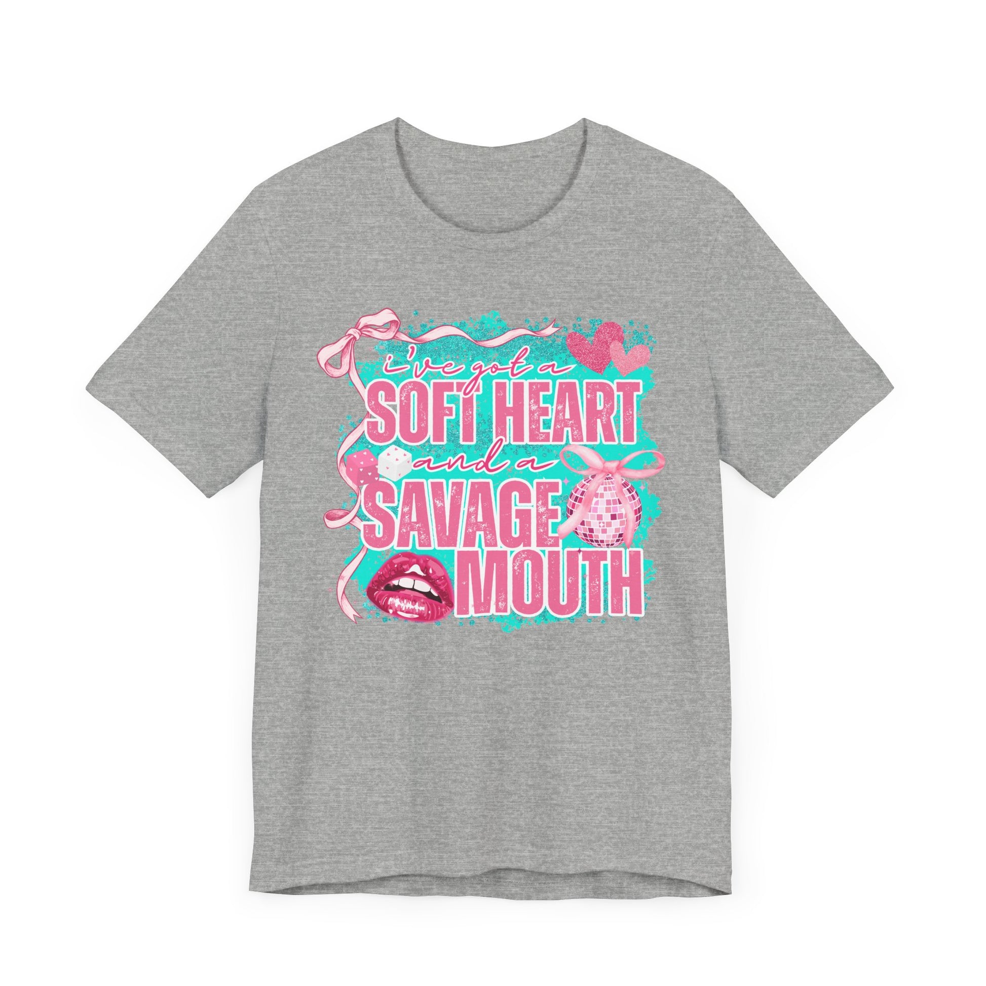 Savage Mouth Graphic Tee - Soft Hearted Apparel, Unisex T-Shirt, Trendy Casual Wear, Fun Gift for Friends, Statement Top