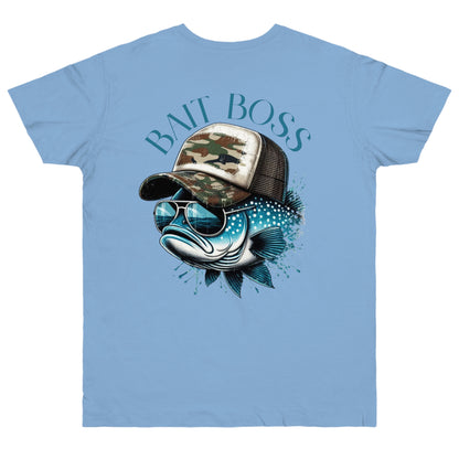 Fishing Enthusiast T-Shirt, Bait Boss Graphic Tee, Outdoor Apparel, Fishing Gift, Summer Outfit, Angler's Favorite