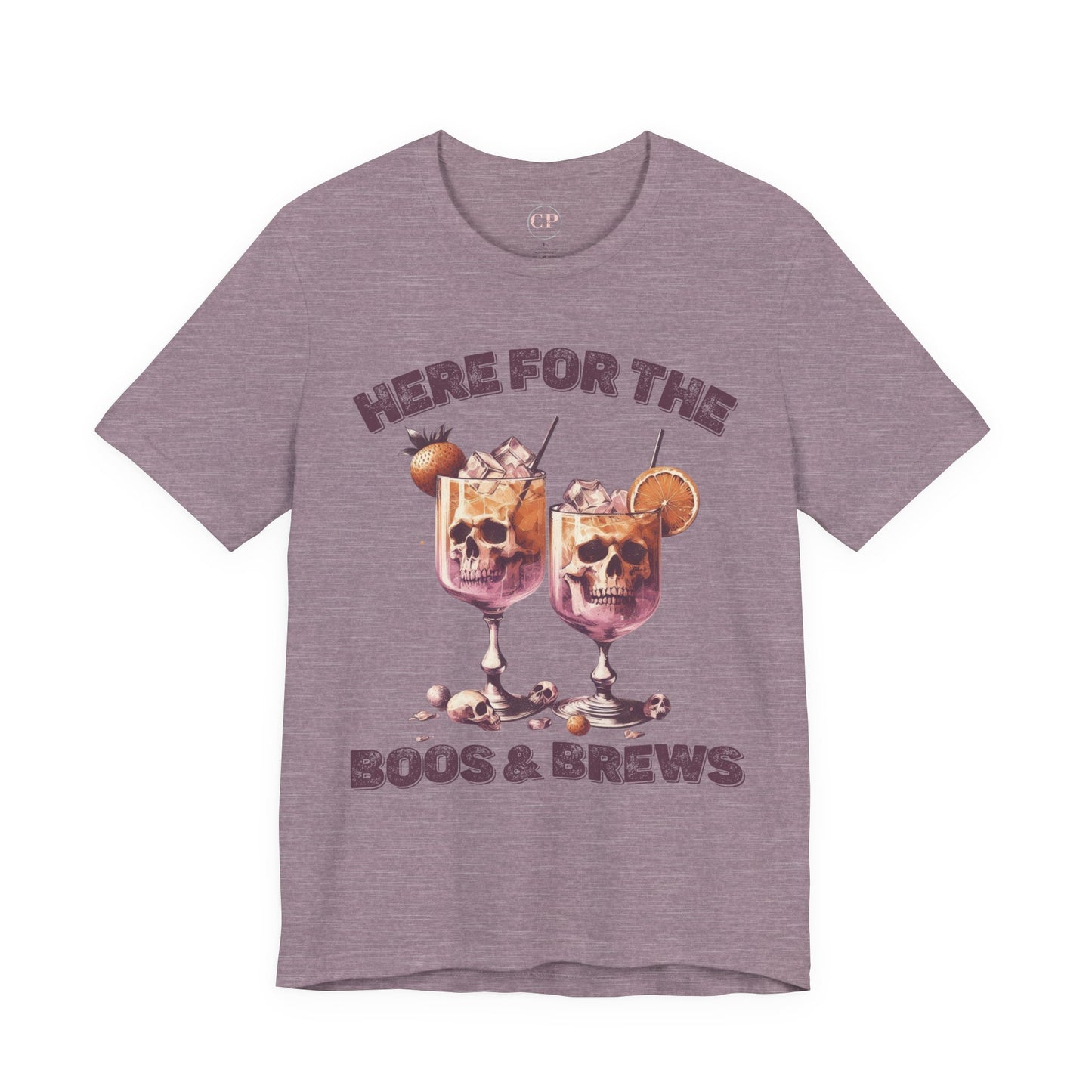 Halloween Skeleton Cocktails Tee - Here for the Boos and Brews *Unisex tee*