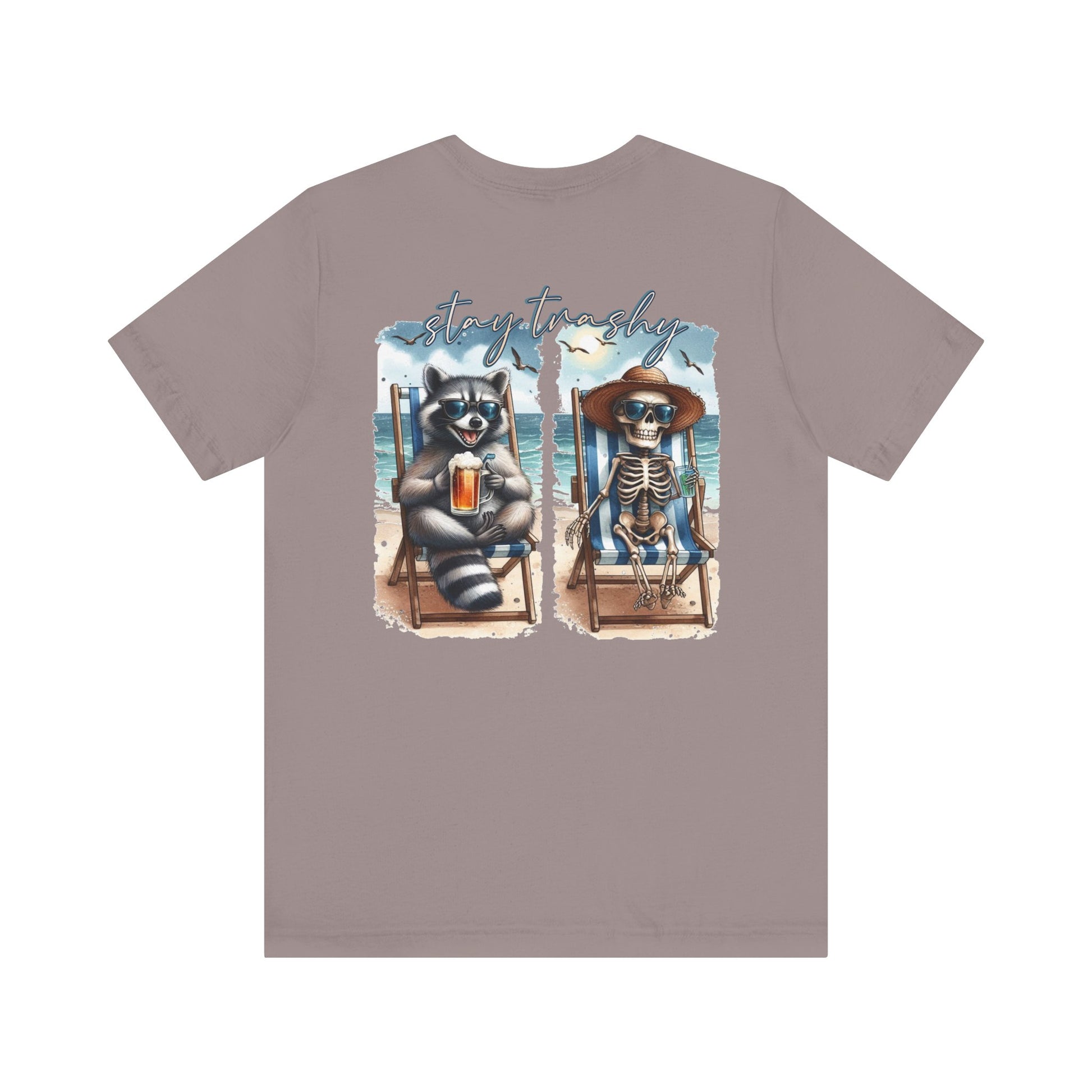 Stay Trashy Raccoon and Skeleton Beach