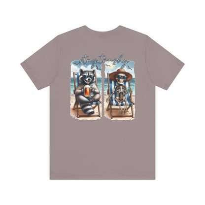 Stay Trashy Raccoon and Skeleton Beach
