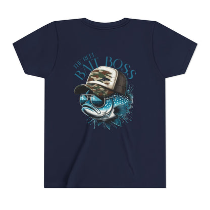 Kids Fishing Tee - CaffeinatedPlanner Family Exclusive Design: 'Bait Boss'