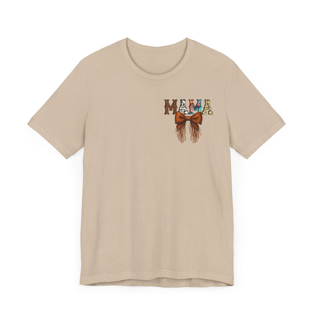 Western Mama Unisex Tee with Turquoise and Sunflower Design
