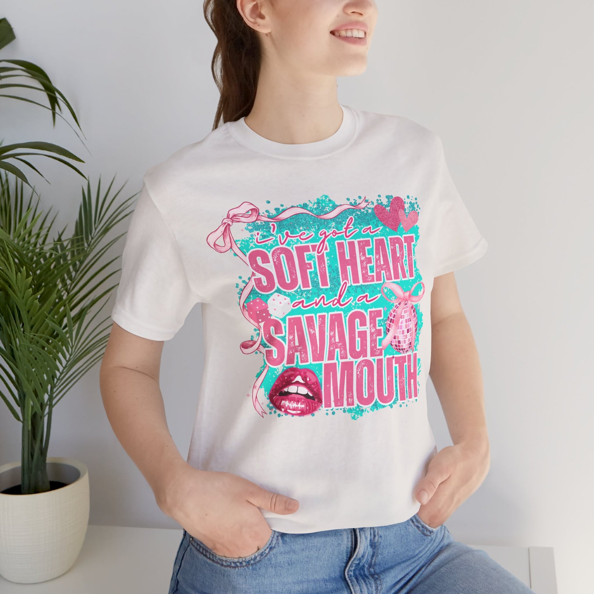 Savage Mouth Graphic Tee - Soft Hearted Apparel, Unisex T-Shirt, Trendy Casual Wear, Fun Gift for Friends, Statement Top