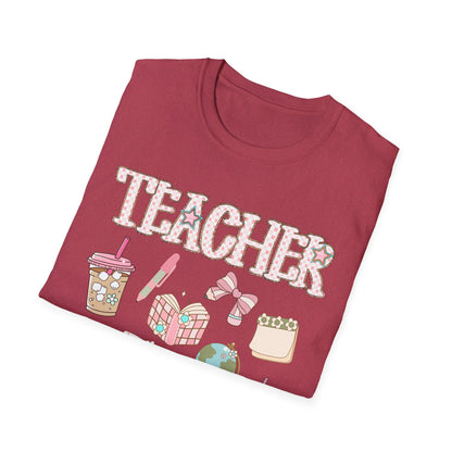 Teacher Checkered Glitter T-Shirt