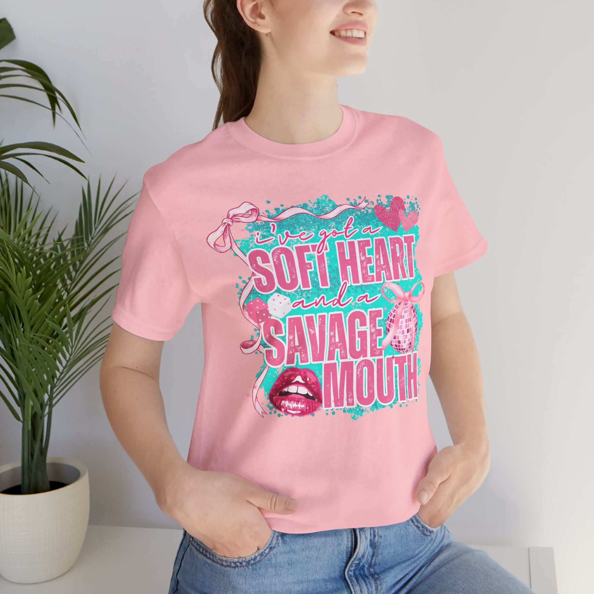 Savage Mouth Graphic Tee - Soft Hearted Apparel, Unisex T-Shirt, Trendy Casual Wear, Fun Gift for Friends, Statement Top