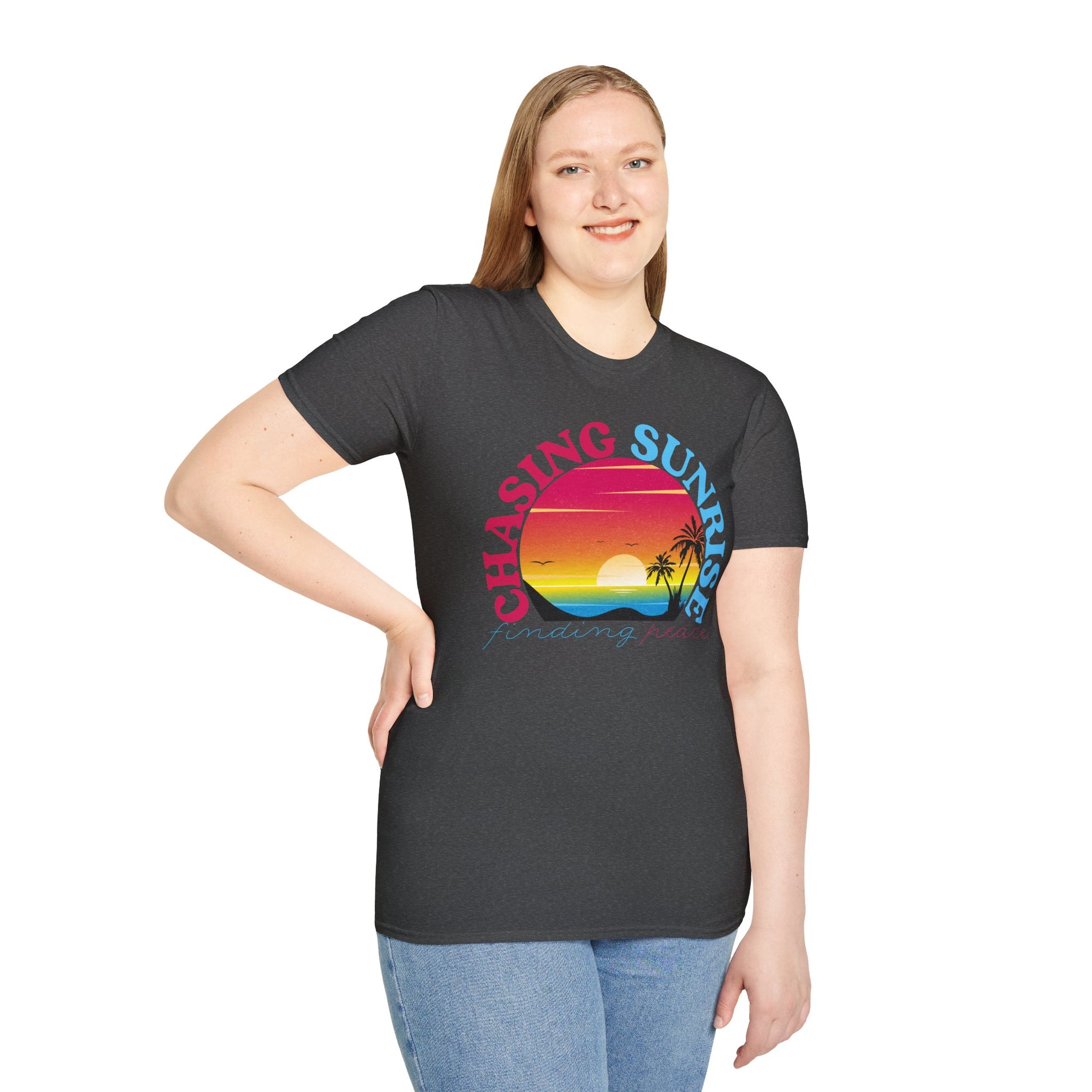 Chasing Sunrise, Finding Peace Unisex T-Shirt