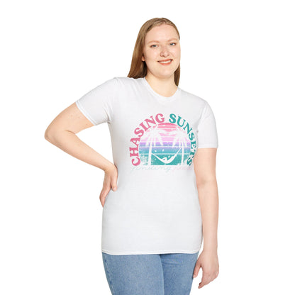 Chasing Sunsets, Finding Peace Unisex T-Shirt