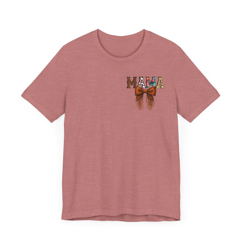 Western Mama Unisex Tee with Turquoise and Sunflower Design