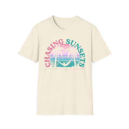 Chasing Sunsets, Finding Peace Unisex T-Shirt