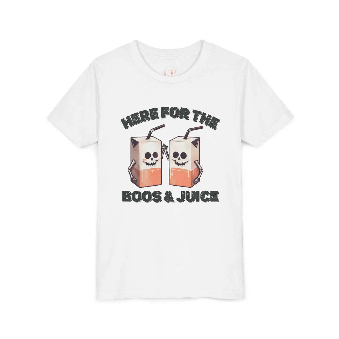 Kids Halloween T-Shirt - Here for the Boos  & Juice *Unisex tshirt*