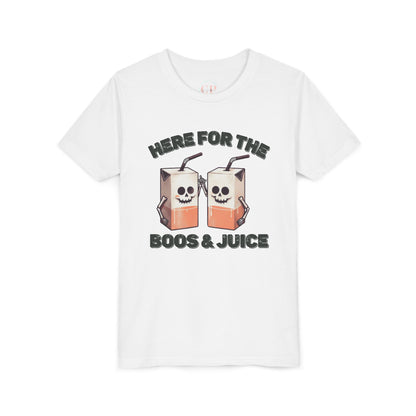 Kids Halloween T-Shirt - Here for the Boos  & Juice *Unisex tshirt*