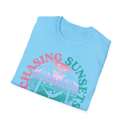 Chasing Sunsets, Finding Peace Unisex T-Shirt