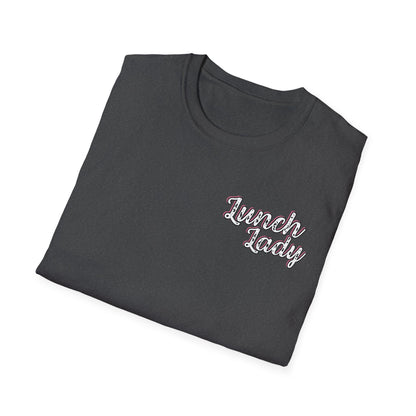 Lunch Lady Checkered Spades T-Shirt * Front and Back Design