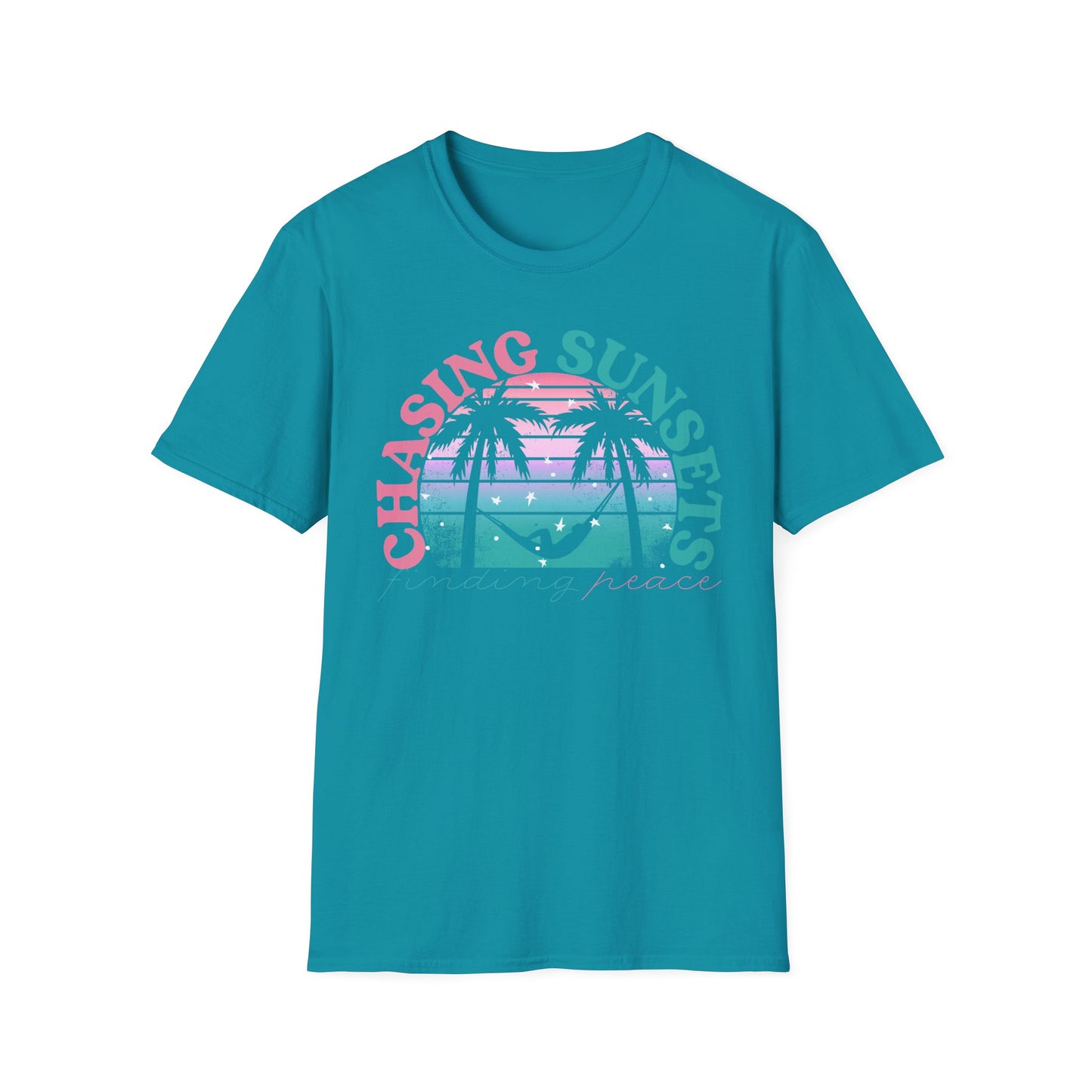 Chasing Sunsets, Finding Peace Unisex T-Shirt