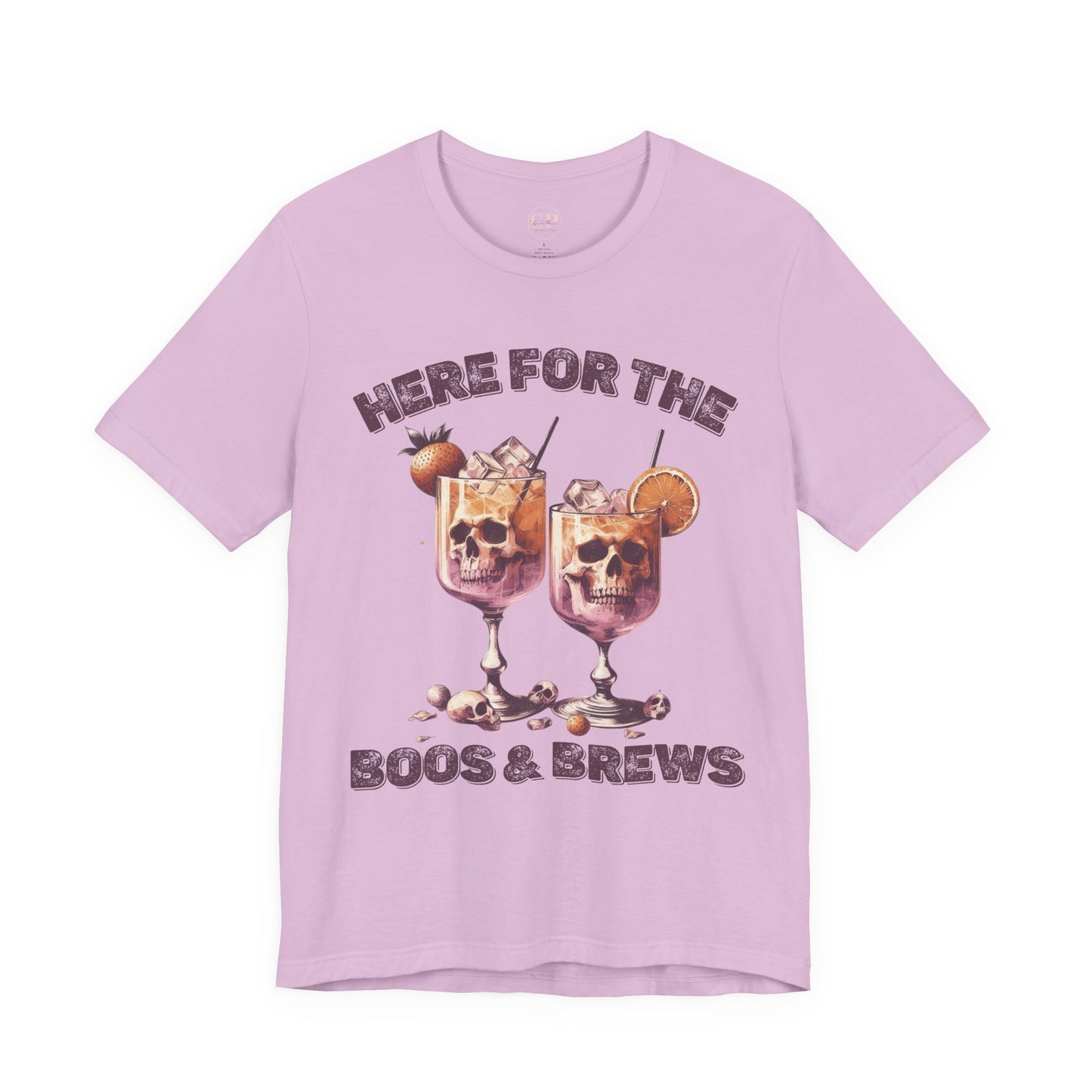 Halloween Skeleton Cocktails Tee - Here for the Boos and Brews *Unisex tee*
