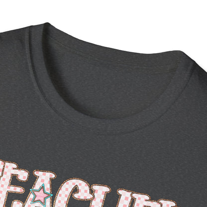 Teacher Checkered Glitter T-Shirt