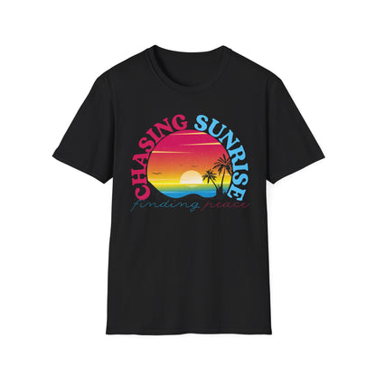 Chasing Sunrise, Finding Peace Unisex T-Shirt