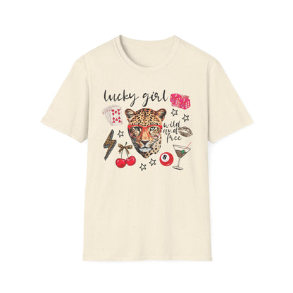 Leopard Lucky Girl T-Shirt