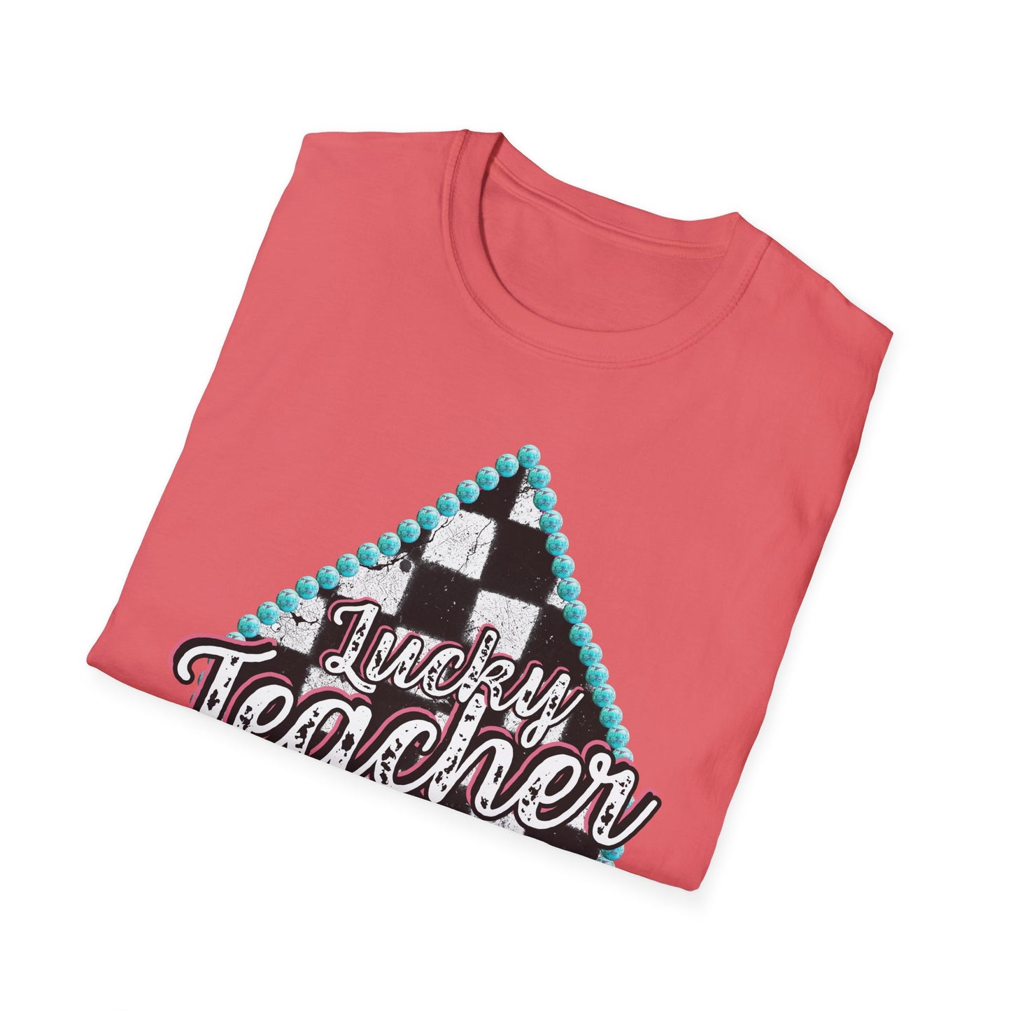 Teacher Checkered Spades T-Shirt