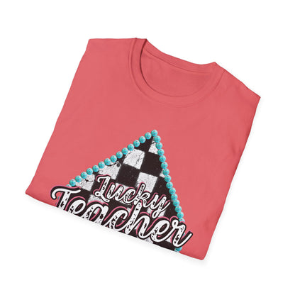 Teacher Checkered Spades T-Shirt