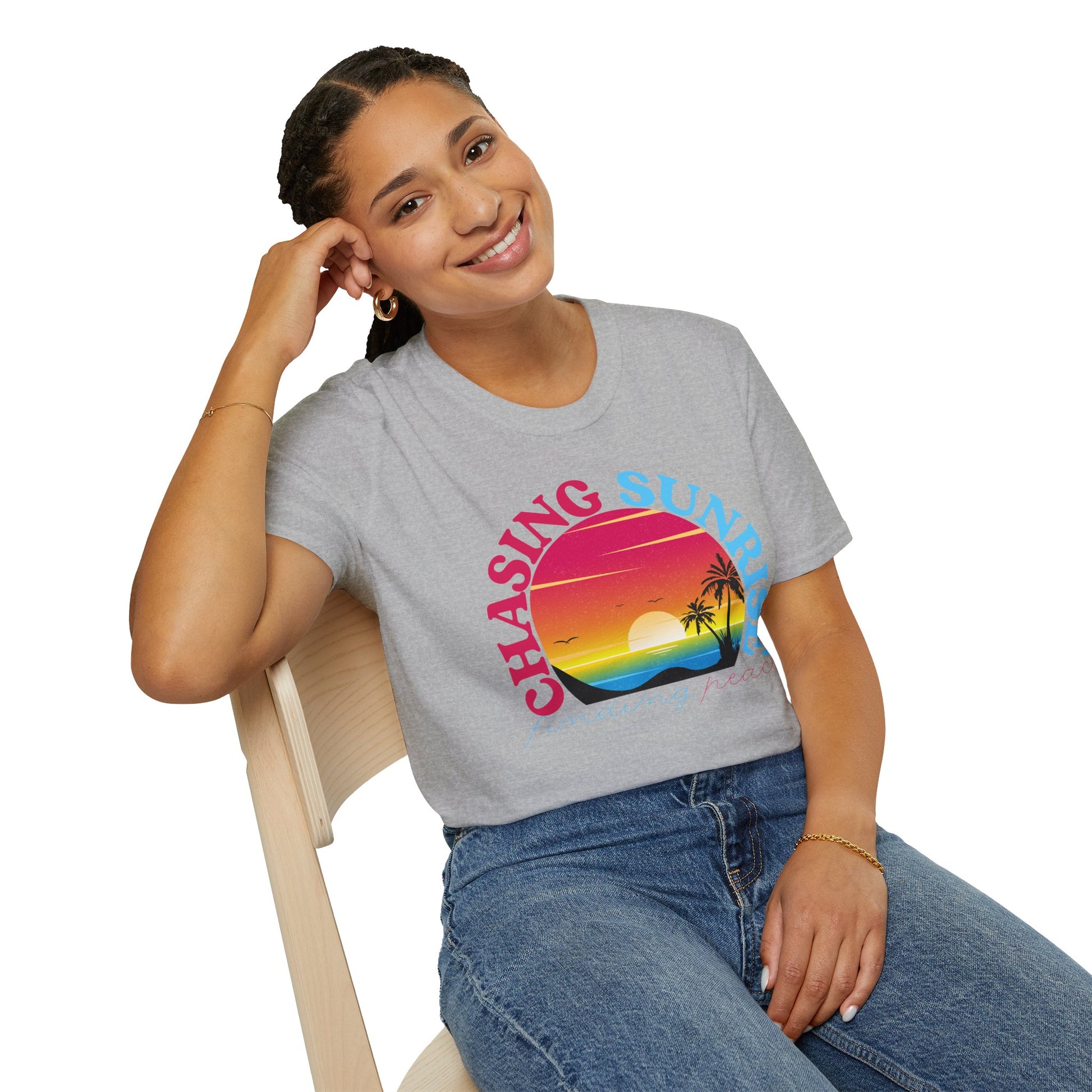 Chasing Sunrise, Finding Peace Unisex T-Shirt