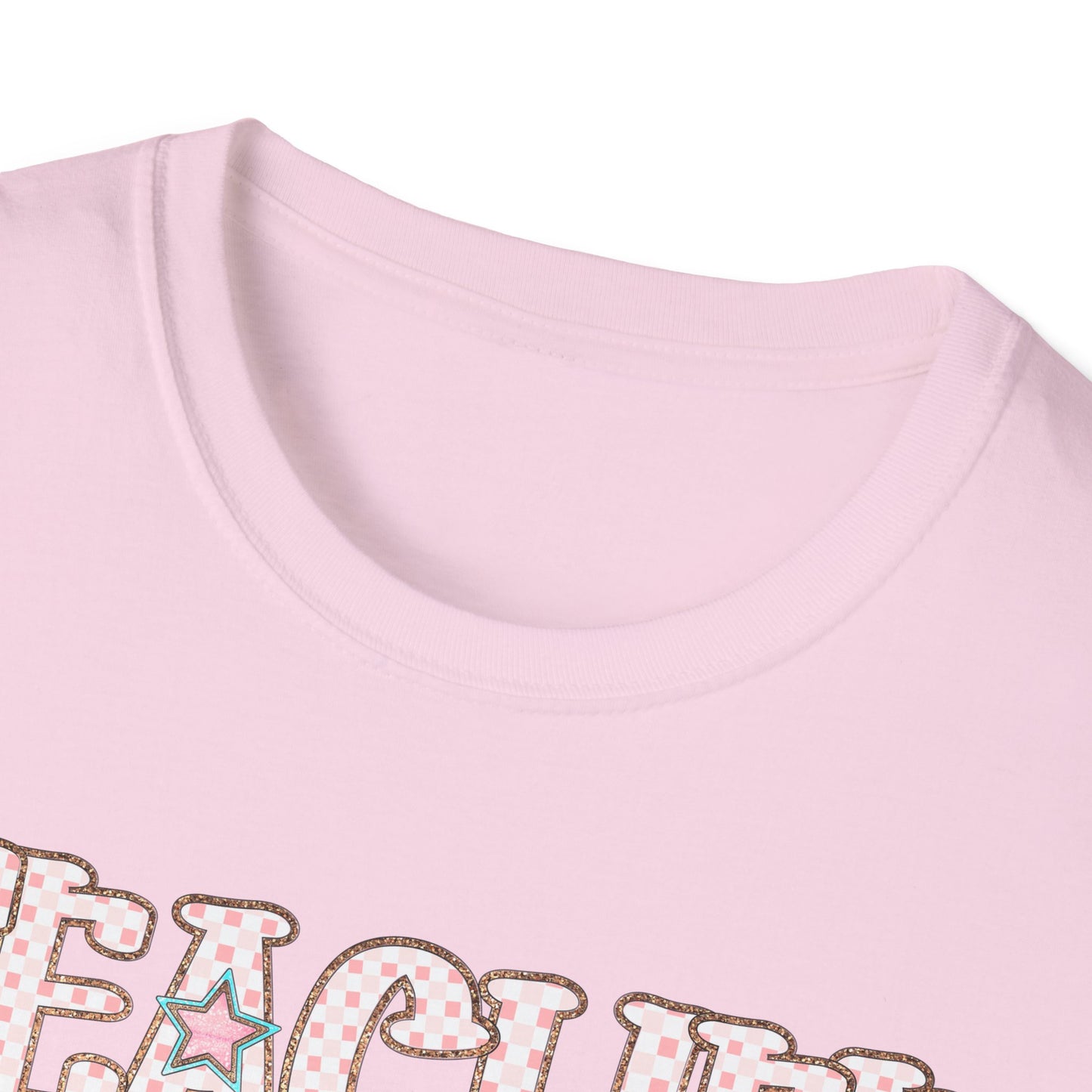 Teacher Checkered Glitter T-Shirt