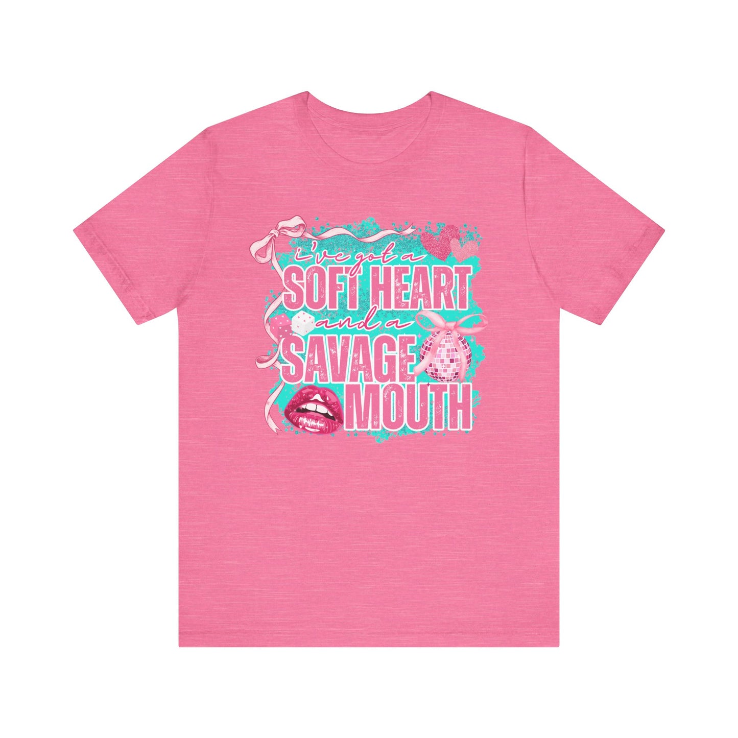 Savage Mouth Graphic Tee - Soft Hearted Apparel, Unisex T-Shirt, Trendy Casual Wear, Fun Gift for Friends, Statement Top