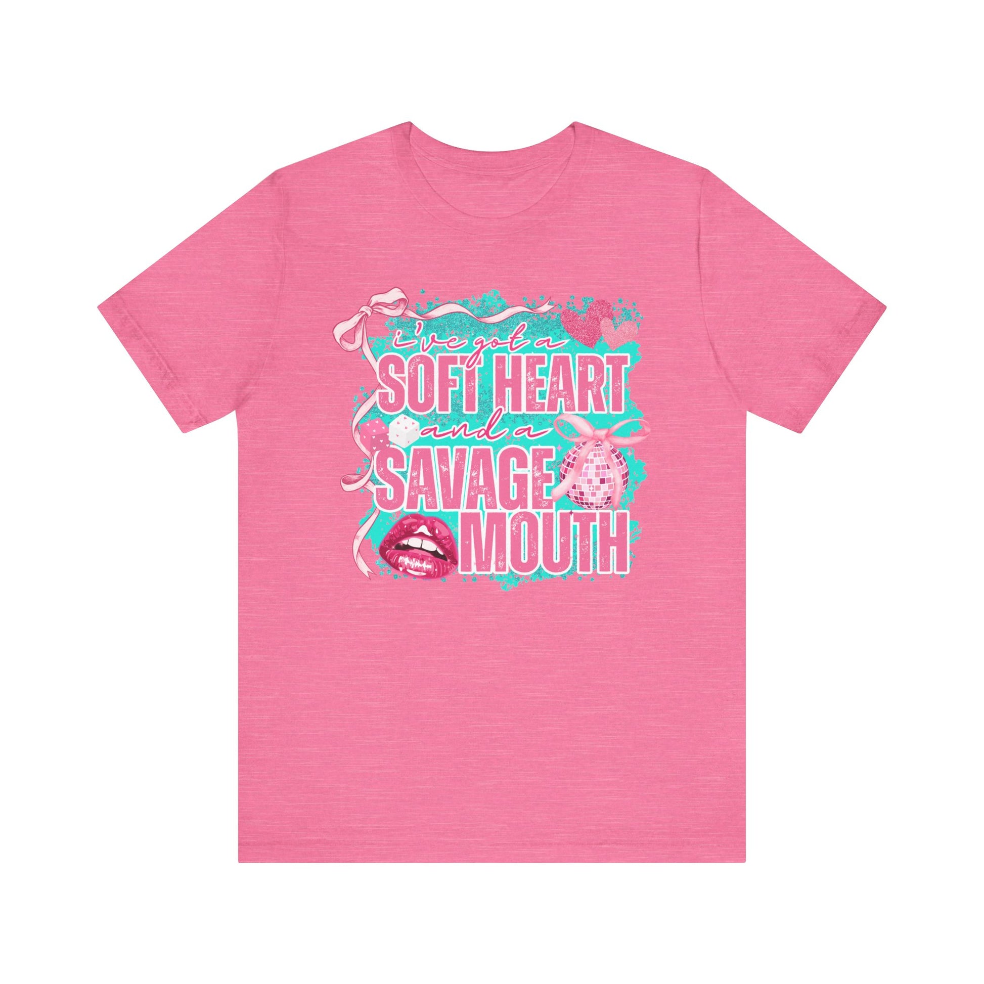 Savage Mouth Graphic Tee - Soft Hearted Apparel, Unisex T-Shirt, Trendy Casual Wear, Fun Gift for Friends, Statement Top